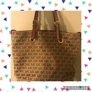 Michael Kors Jet Set Signature Logo Tote Handbag